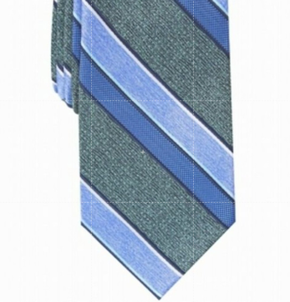 Perry Ellis Portfolio Tie Mens Classic Necktie Payson Stripe NWT Blue Green Stri
